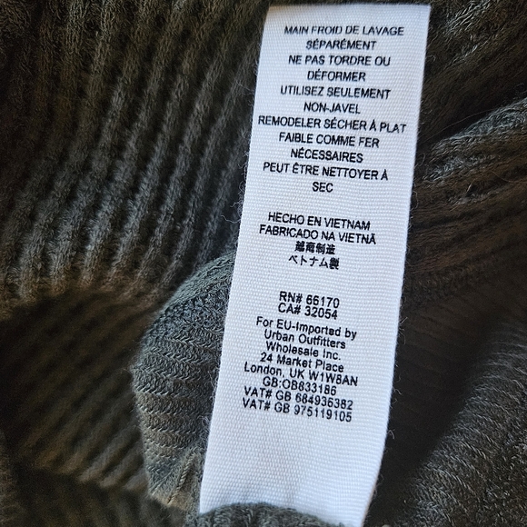 Free People Catalina Thermal Tee Long Sleeves Oversized Slouchy Olive Small EUC - Picture 10 of 15